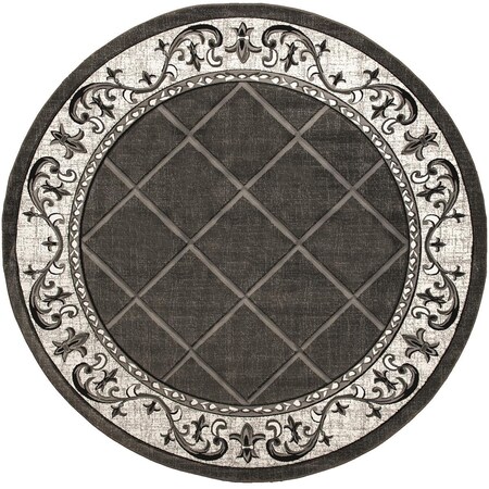 Manmade 7 ft. 10 in. Bristol Altamont Gray Round Rug MA3644391